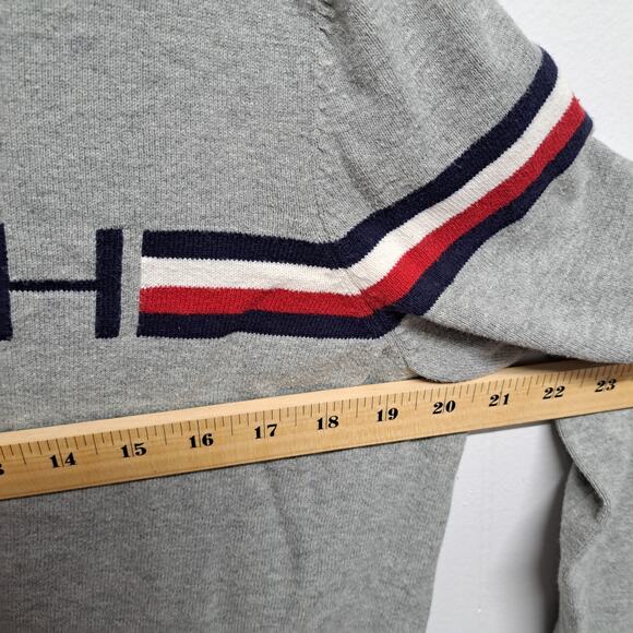 Tommy Hilfiger Men's Shirt & Sweater Bundle Size L Gray Logo Stripe Casual Lot - Picture 7 of 12